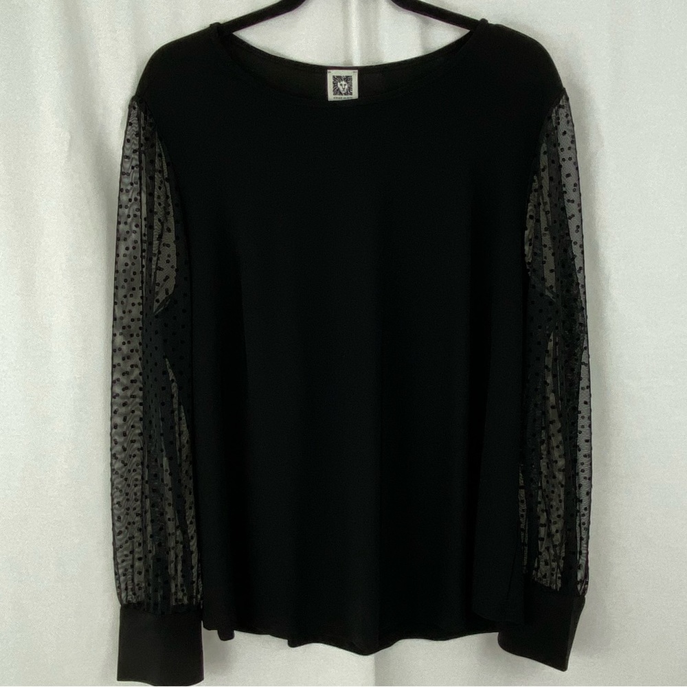 Anne Klein, sheer long sleeve